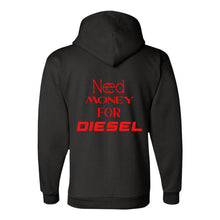 Pullover Hooded Sweatshirt Mens Need Money for Diesel - Preowned Coach Buses